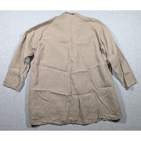 Bryn Walker Women Top Large 100% Linen Tunic Button Up Minimalist Lagenlook - Picture 7 of 14